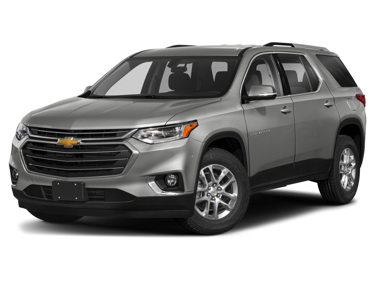 2020 Chevrolet Traverse LT Leather in Summit White — front three-quarter view