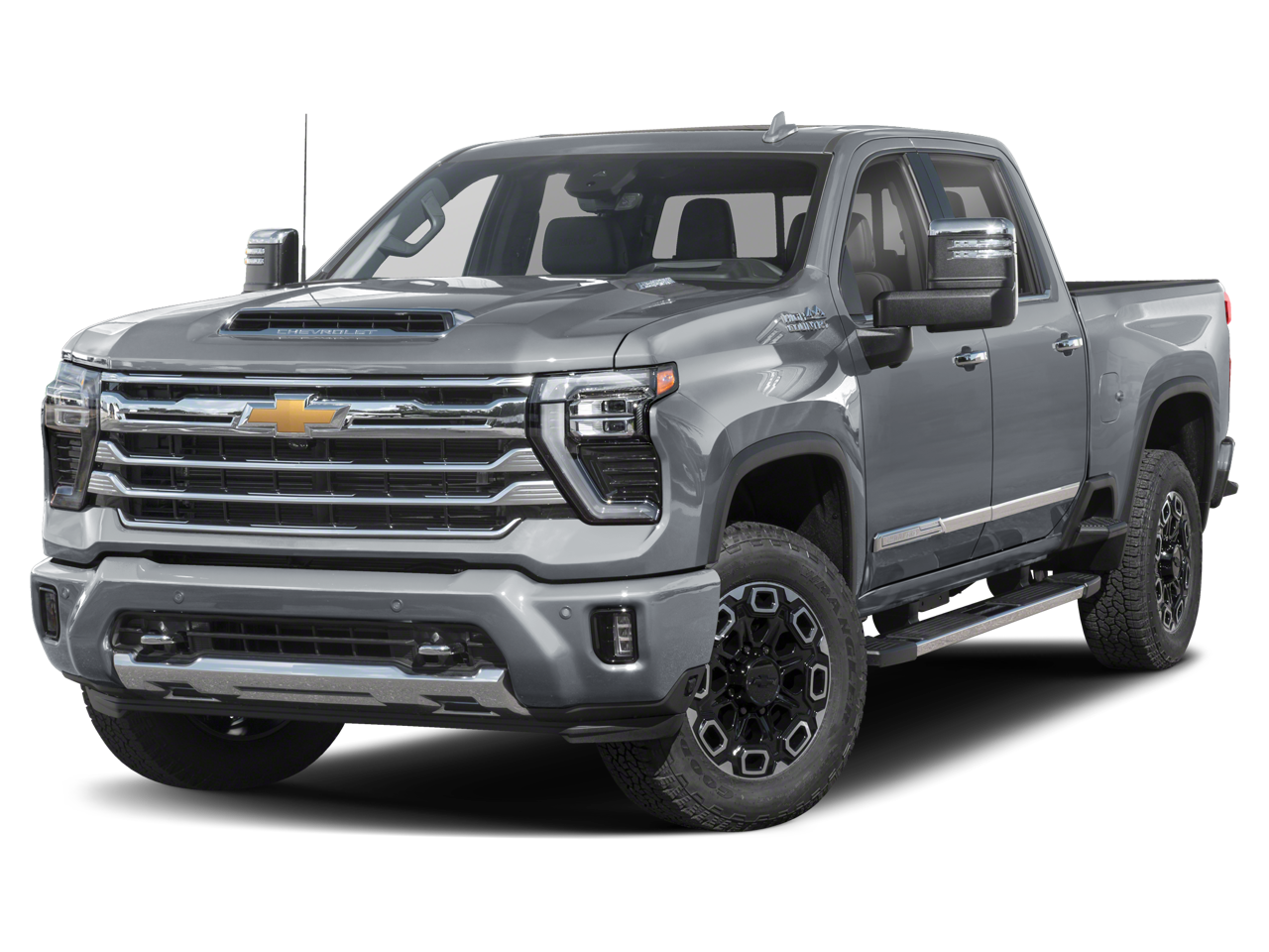 2024 Chevrolet Silverado 2500 HD High Country in Black — front three-quarter view